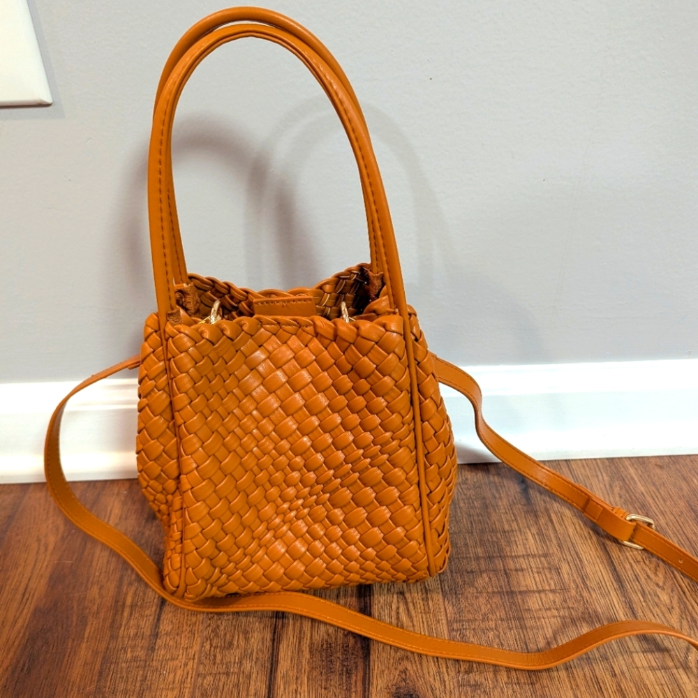 Anthropologie Woven Brown Shoulder Bag